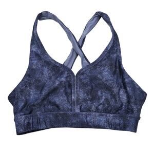 Moret Ultra Womens Sz S Cross Back Sports Bra Dark Blue Medium Impact